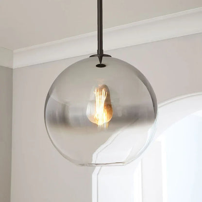 DecorBites™ Gradient Glass Chandelier: Modern Nordic Living Room Lighting for Bedroom or Restaurant