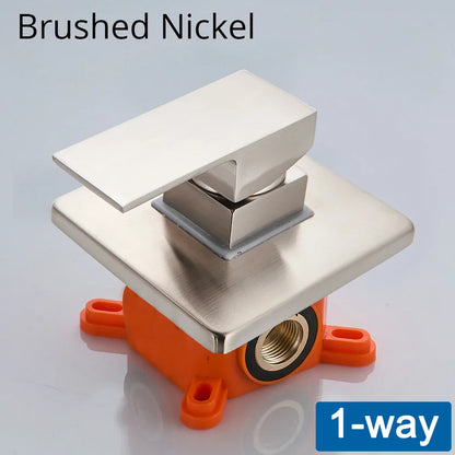 DecorBites™ Black Golden Brass Shower Mixing Valve Concealed Wall Mount Box Control