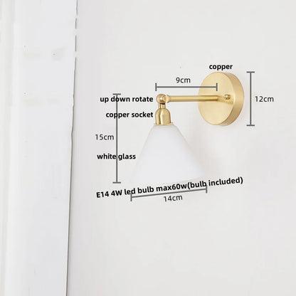 DecorBites™ Clear Glass LED Wall Lights with Pull Chain Switch.