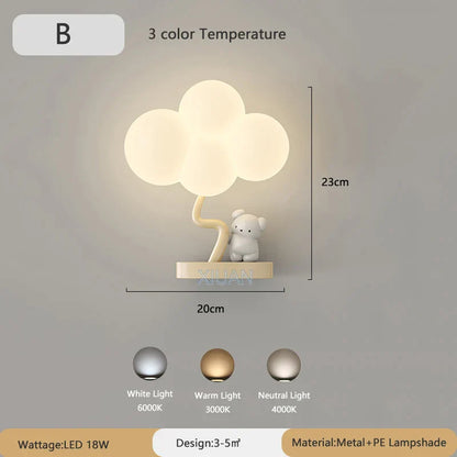 DecorBites™ Cloud Shape LED Baby Room Wall Lamp - Eye Care Bedroom Fixture