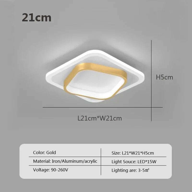 DecorBites™ LED Ceiling Light: Modern Surface Mount for Bedroom, Living Room, Hallway