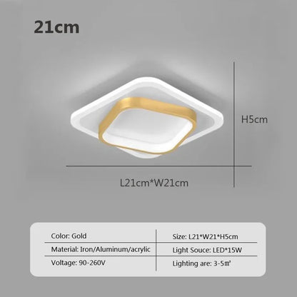 DecorBites™ LED Ceiling Light: Modern Surface Mount for Bedroom, Living Room, Hallway