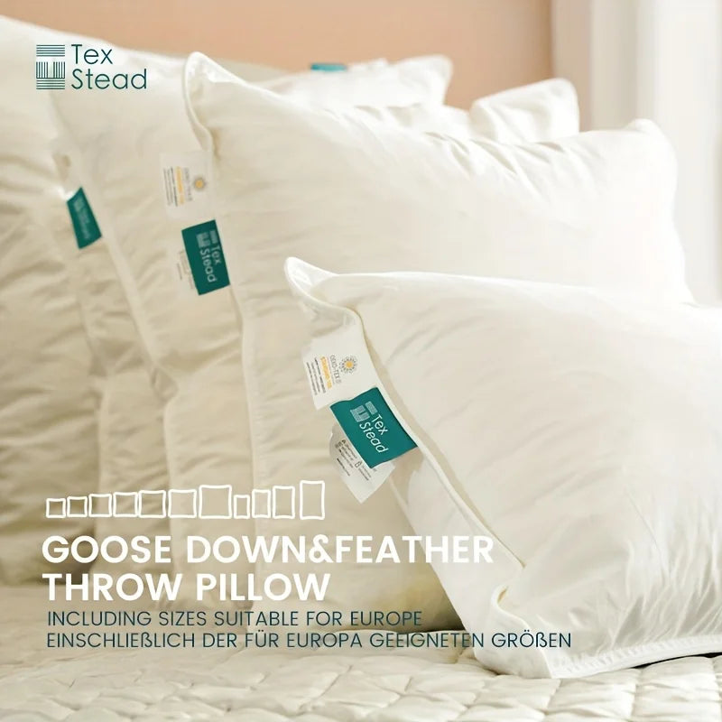 Decobites Goose Feather Insert Pillow - White, Bed & Couch Decorative Pillows