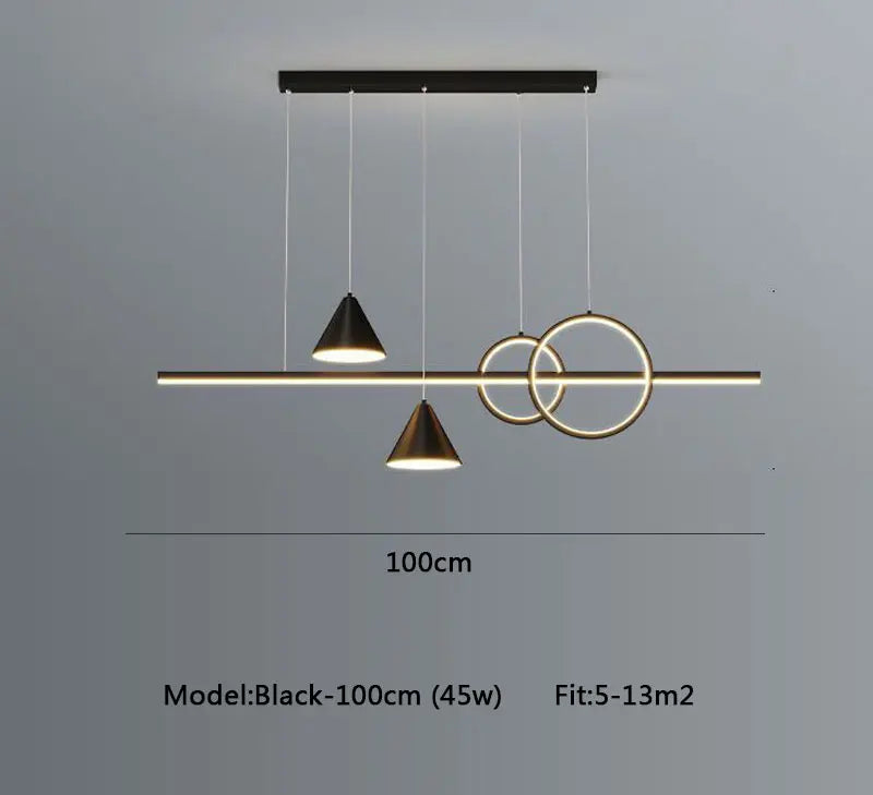 DecorBites™ LED Pendant Light: Modern Minimalist Chandelier for Dining Room, Living Room, Kitchen, Bedroom