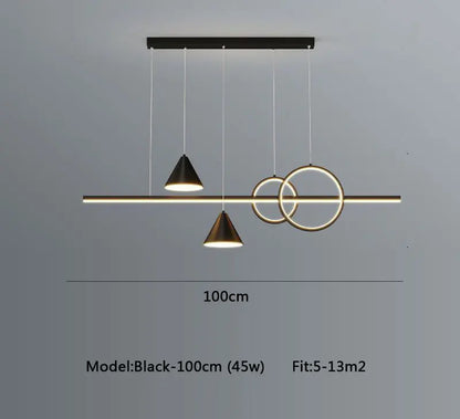 DecorBites™ LED Pendant Light: Modern Minimalist Chandelier for Dining Room, Living Room, Kitchen, Bedroom