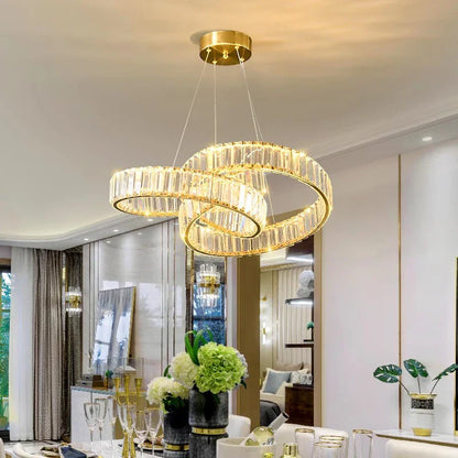 DecorBites™ Crystal Chandelier: Modern Living & Dining Room Pendant Lighting Fixtures