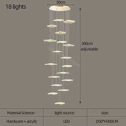 DecorBites™ Lotus Leaf Nordic Chandelier for Elegant Home Decor