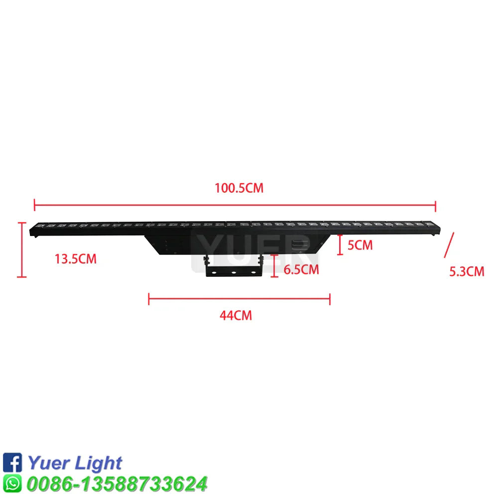 Decorbites™ Luz de Pared de Lavado con Haz LED RGB para Efectos Estroboscópicos de DJ, Disco y Escenario