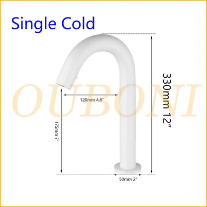 صنبور حمام DecorBites™‎ بمستشعر أوتوماتيكي، مصنوع من النحاس الصلب، موفر للمياه، يعمل بدون لمس