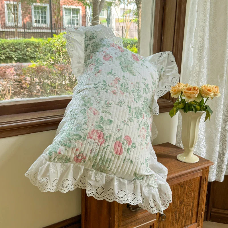 DecorBites™ Lace Ruffles Bed Skirt Set with Pillowcases for 1.2-2M Beds