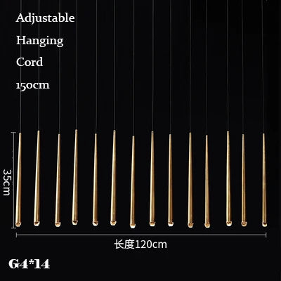 DecorBites™ Gold Copper Chandelier for Living Room, Staircase, Foyer, Dining Room, Cafe, Bar