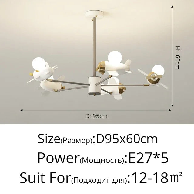 DecorBites™ Helicopter Chandeliers for Children's Room and Bedroom Lighting