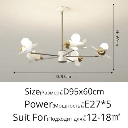 DecorBites™ Helicopter Chandeliers for Children's Room and Bedroom Lighting