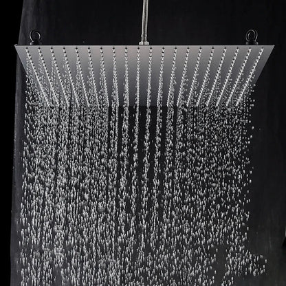 Cabezal de ducha tipo lluvia cuadrado DecorBites™ de 20 pulgadas en acero inoxidable - Acabado cromado de lujo