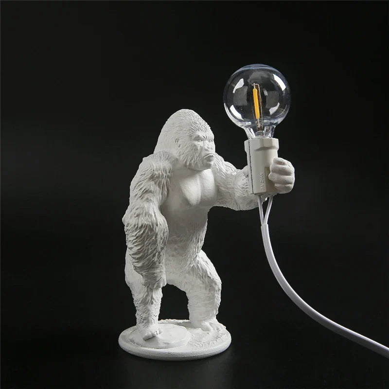 DecorBites™ King Kong Resin Night Light: Customizable LED Table Lamp for Modern Living Spaces