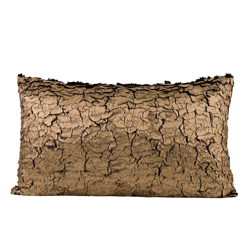 DecorBites™ Luxe Gold Foil Fabric Texture Waist Cushion Cover 30x50cm