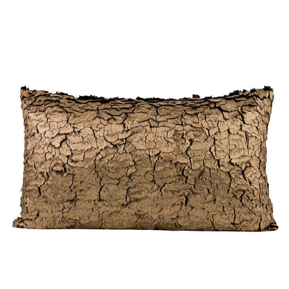 DecorBites™ Luxe Gold Foil Fabric Texture Waist Cushion Cover 30x50cm