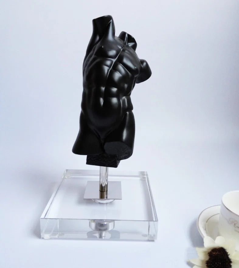 DecorBites™ Brokeback Male Nude Resin Figure Handicraft Sculpture for Home Decor