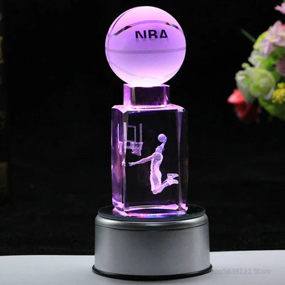 DecorBites™ Crystal Lights Basketball Table Lamp for Bed Room Decor