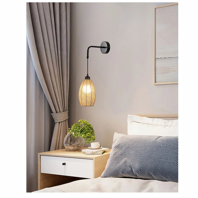Decorbites™ Industriehanfseil-Wandlampe – Vintage-Stil für Zuhause, Hotel und Restaurant