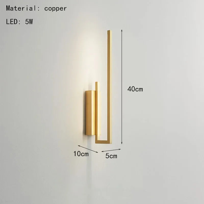 DecorBites™ Brass Wall Sconce Dimmable Modern Lamp for Foyer, Bedroom, Restaurant, Aisle
