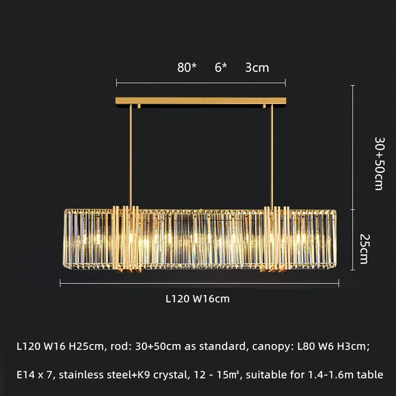E14 Crystal Pendant Chandelier