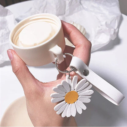 DecorBites™ Daisy Flower Glass Water Bottle Portable Tumbler 350ML