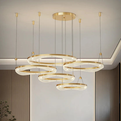 DecorBites™ LED Ring Pendant Chandelier for Living Room Bedroom and Dining Room