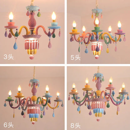 ثريا كريستال DecorBites™ لغرفة نوم الطفلة، مصباح إضاءة غرفة الأميرة النوردية