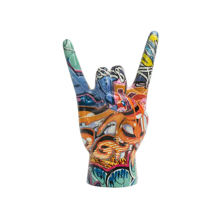 DecorBites™ Hand Statue 19cm Modern Pop Art Resin Sculpture Home Decor