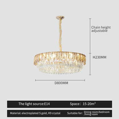 DecorBites™ Crystal Chandelier: Modern Luxury Lighting for Home, Hotel, Restaurant