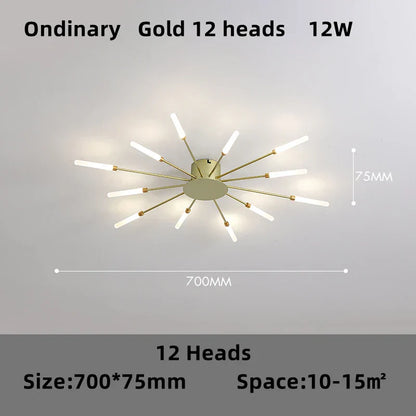Lámpara de araña LED DecorBites™ con diseño de fuegos artificiales: Lámparas colgantes modernas de estilo nórdico para salón y dormitorio