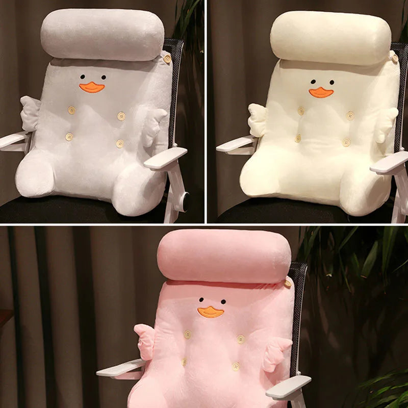 DecorBites™ Dumb Duck Square Back Cushion: Comfortable Support for Cervical Spine