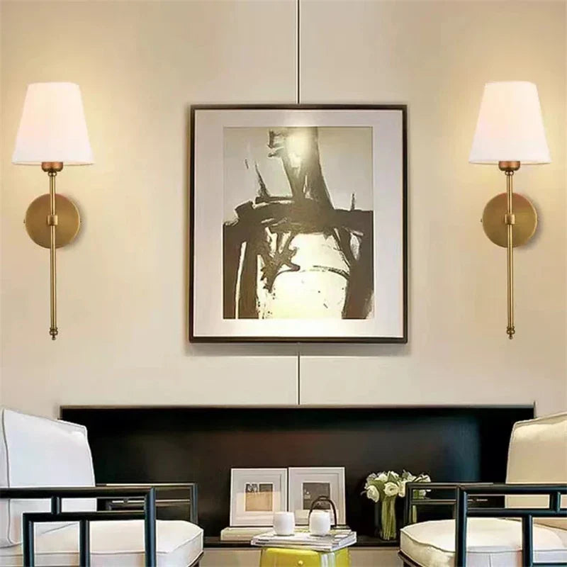 DecorBites™ Industrial Retro Fabric Wall Lamp for Bedroom, Bathroom, Living Room Lighting