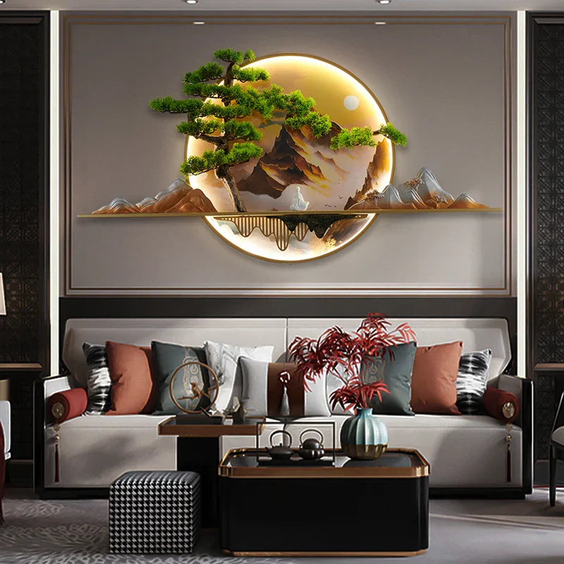 Decorbites™ Luz de Pared LED para Paisajes: Aplique de Estilo Mural Chino Moderno para la Decoración del Hogar