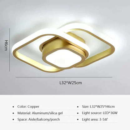 Lámpara de techo LED DecorBites™ para dormitorio moderno, iluminación de superficie para decoración de interiores