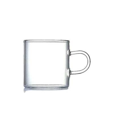 DecorBites™ 2PC 120ml Glass Handle Coffee Cup Tea Mug Set for Milk Beer Juice