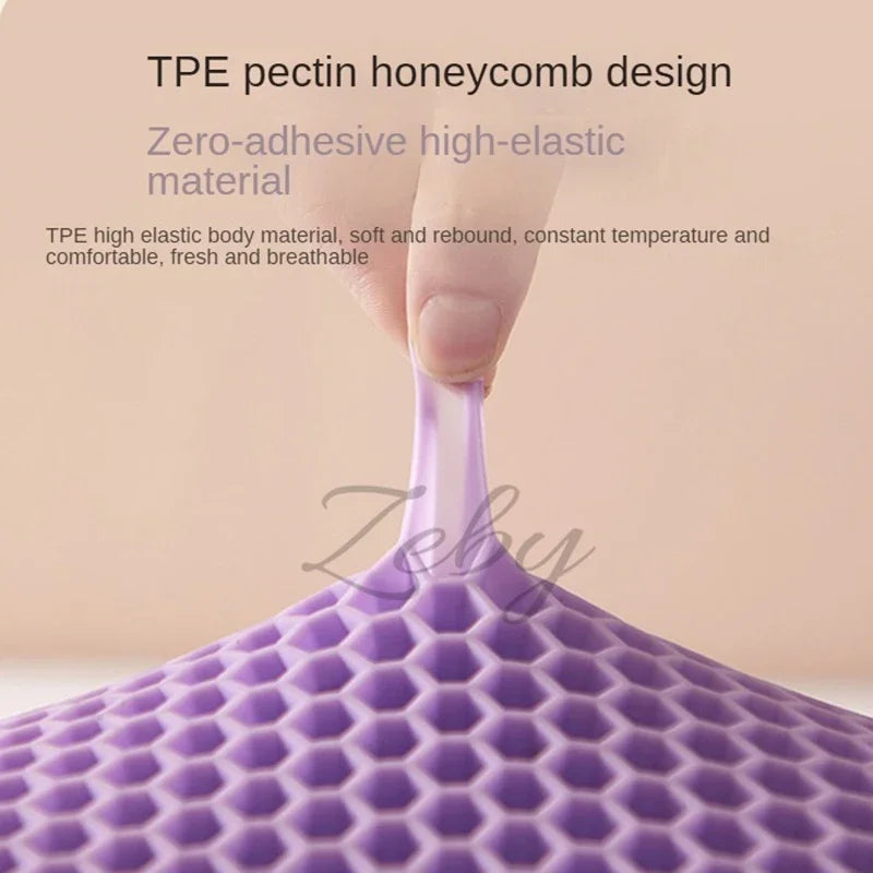 Decobites Summer Honeycomb Cooling Pillow with Soft Warm Side & Ice Silk Pillowcase