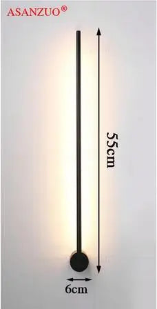 ديكوربايتس™ مصباح حائط LED من الألومنيوم باللون الأسود والذهبي، ديكور منزلي عصري لغرفة المعيشة وغرفة النوم