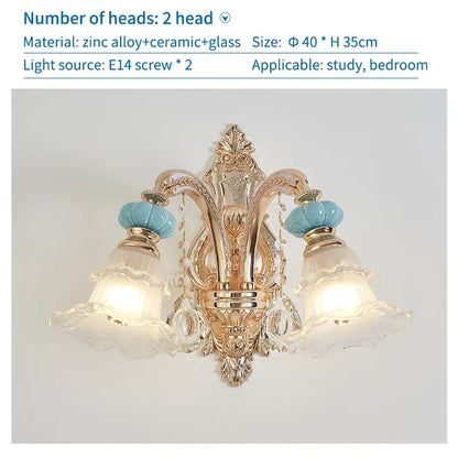 DecorBites™ Duplex Ceramic Crystal Pendant Lamp for Modern European Style Living Room