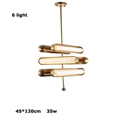 DecorBites™ Golden Art Deco Iron Glass Chandelier Lighting for Dinning Room