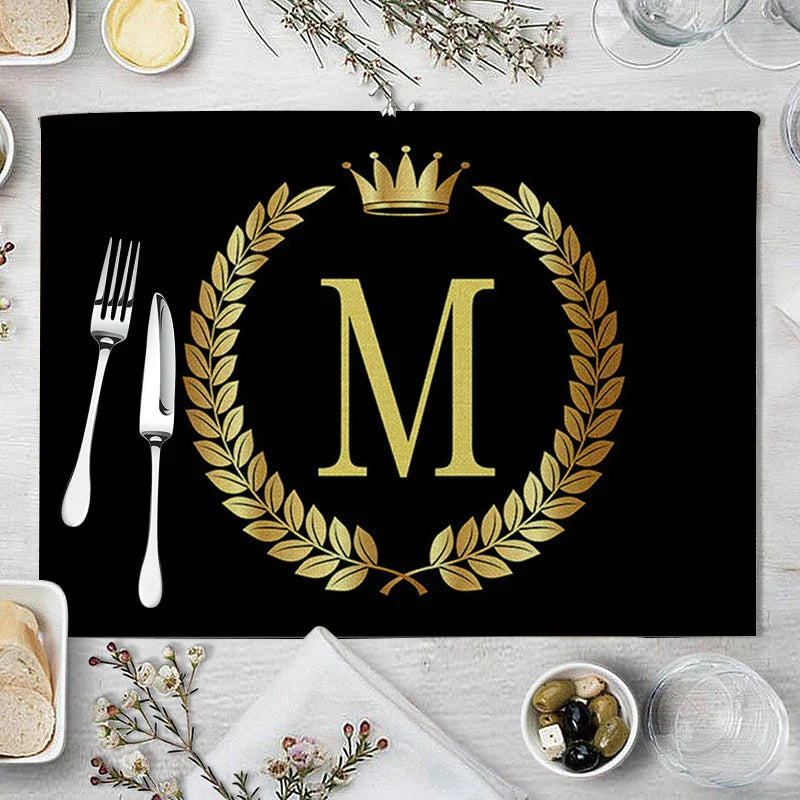 DecorBites™ Kitchen Table Mats Set of 4, 42*32cm, Cotton Linen Coasters for Dining Home Decor