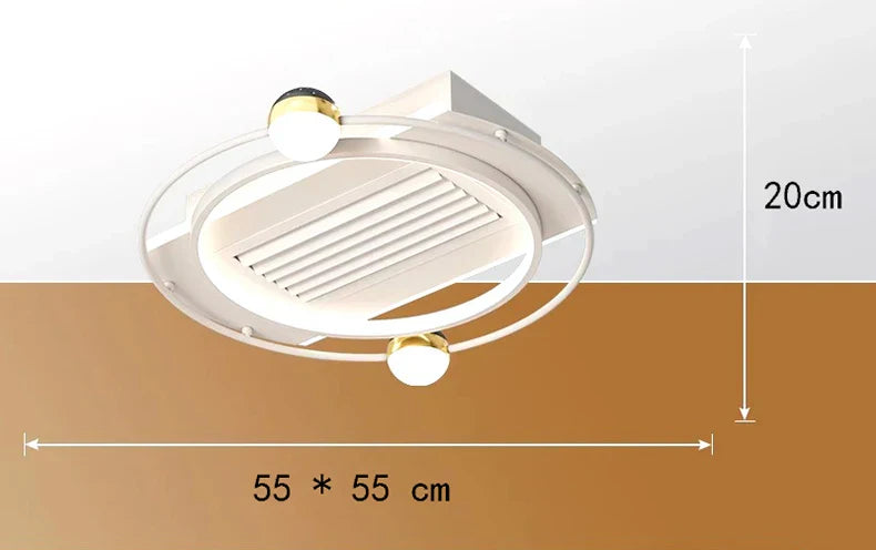White LED Ceiling Fan Heated Blade Kids Room