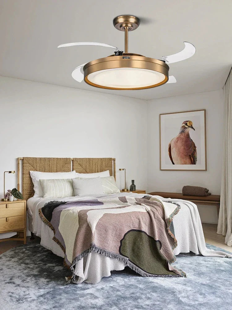 DecorBites™ 55W Bronze Ceiling Fan Light with Remote Control and Reversible Blades