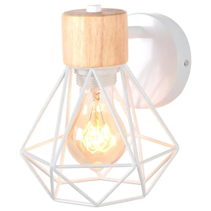 Decorbites™ Aplique de Pared de Madera LED Industrial E27 Lámpara de Mesa Retro Vintage para Interiores