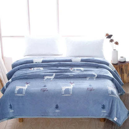 بطانية DecorBites™ من الصوف المرجاني المطبوع عليها زهور من الفلانيل للأسرّة الفردية/الكبيرة/الكبيرة