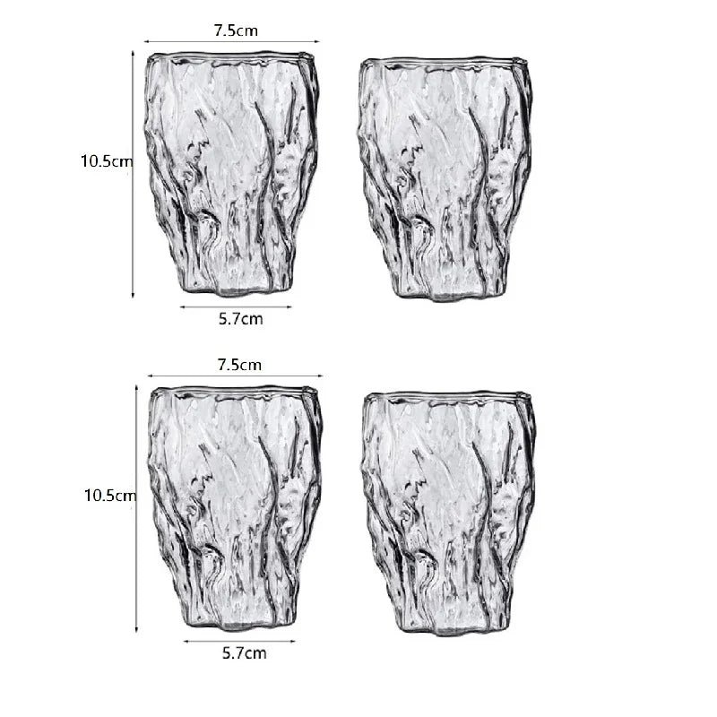 DecorBites™ Heat-Resistant Glass Drinkware Set for Home Bar: Coffee, Wine, Whiskey, Tea, Juice.