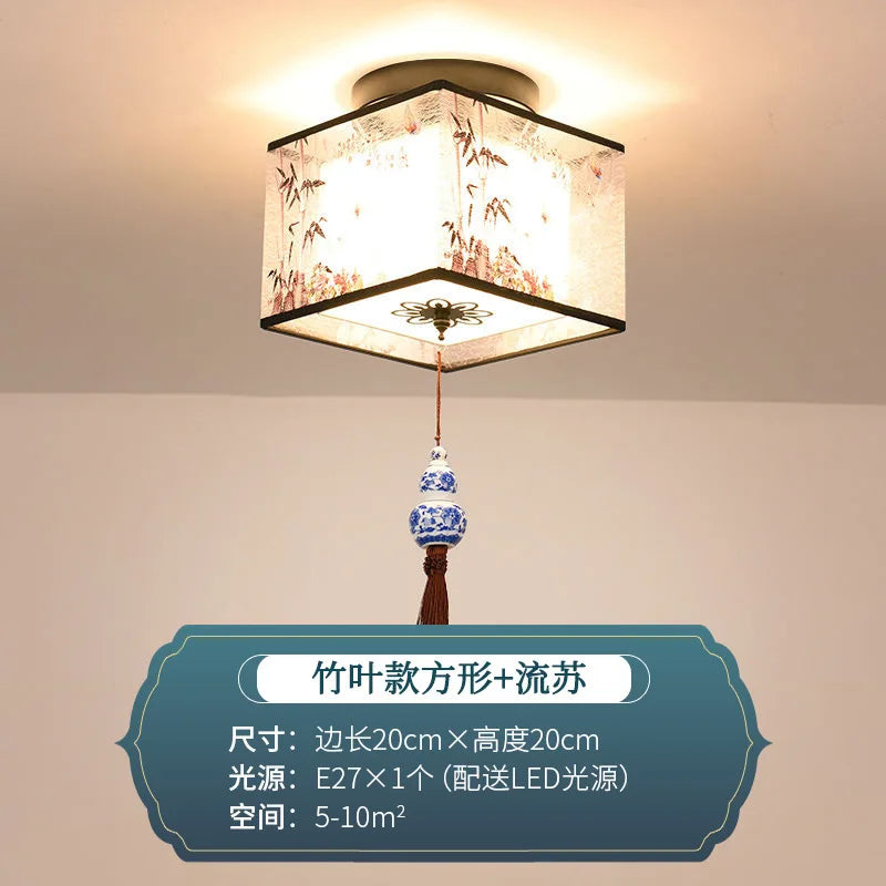DecorBites™ Chinese Style Ceiling Lamp, Creative Warm Light for Hotel Villa Corridors