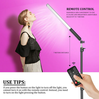 Varita de luz LED RGB DecorBites™ con trípode y control remoto