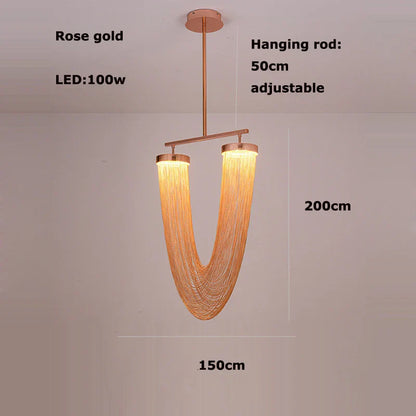 DecorBites™ LED Aluminum Ceiling Chandelier Lighting Hanging Lamps for Foyer